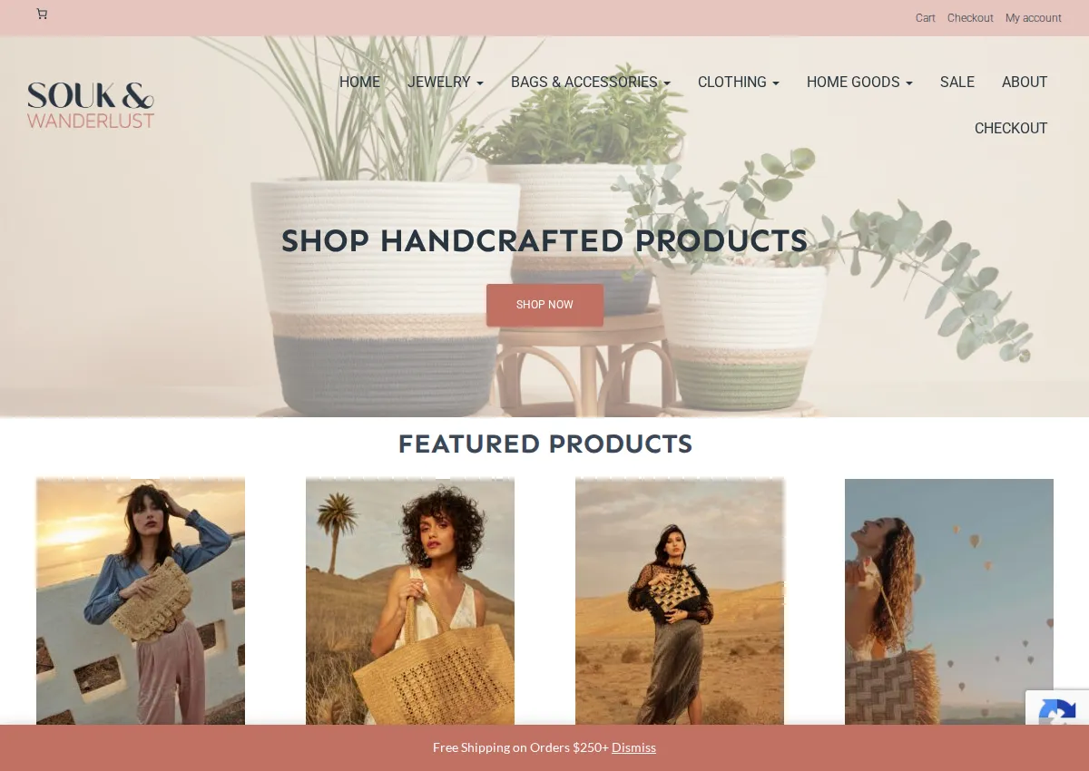 Store homepage