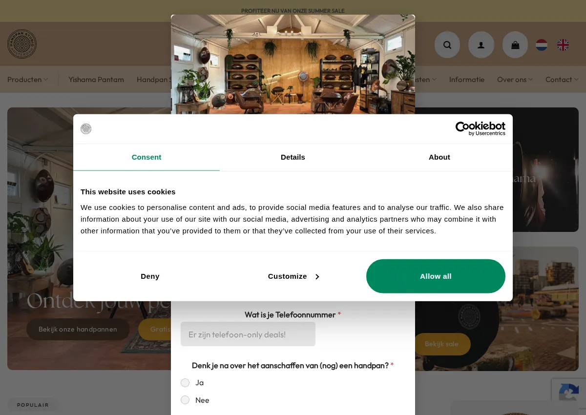 Store homepage