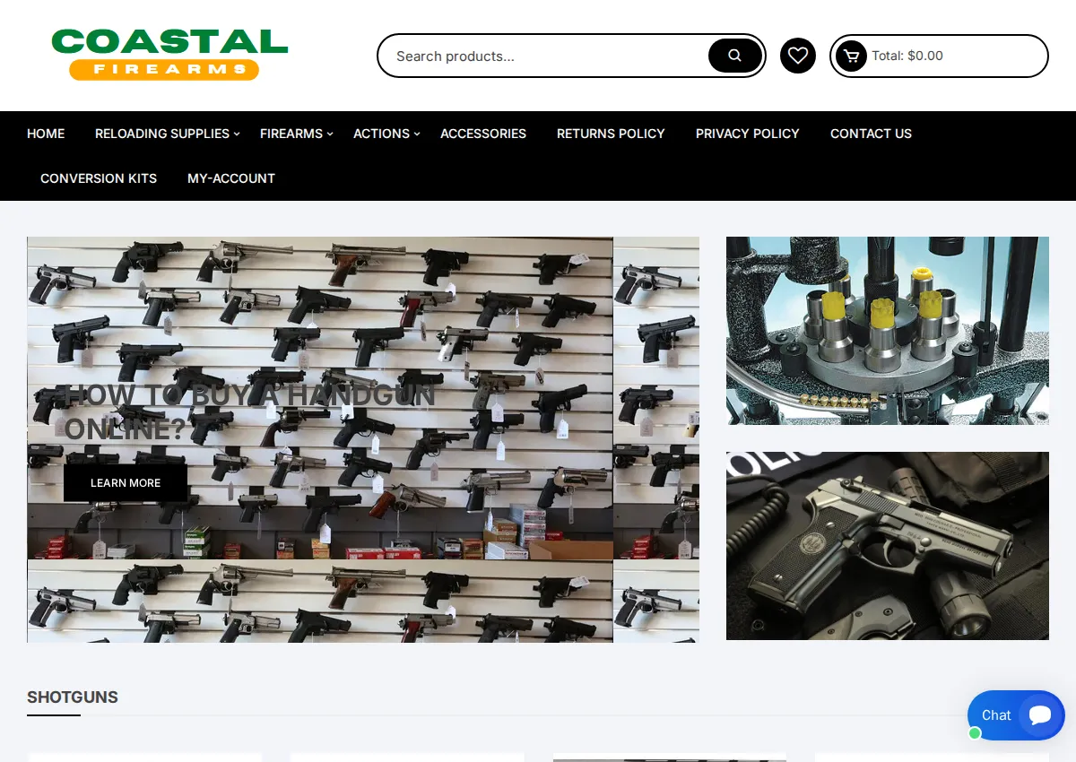 Store homepage