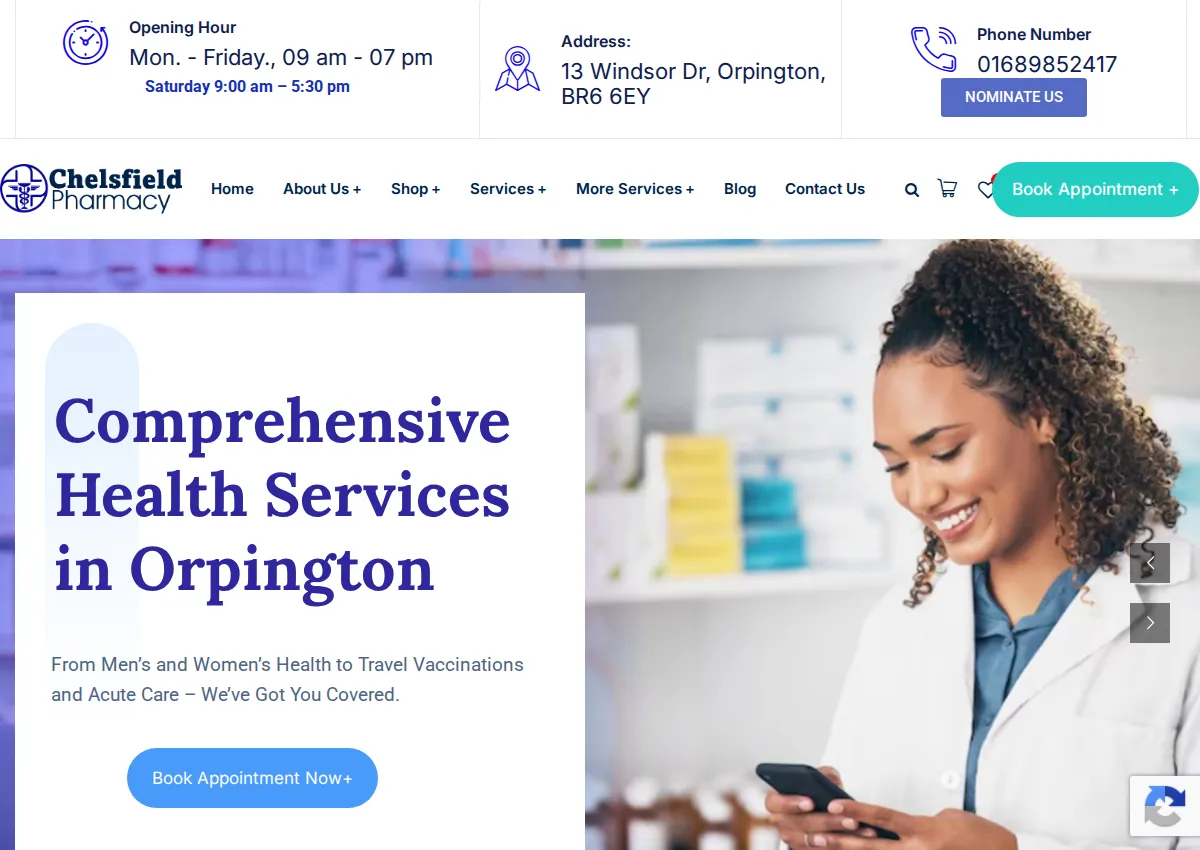 Store homepage