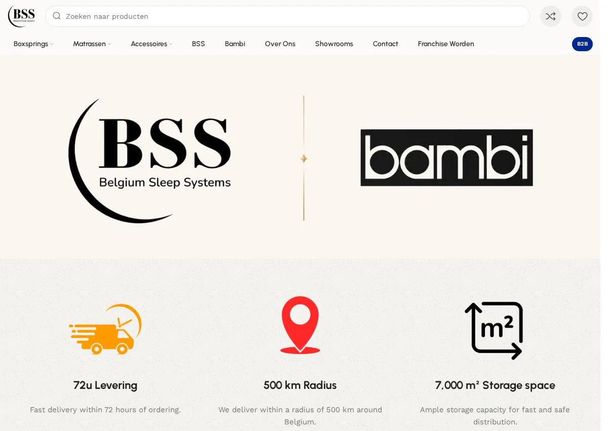 Store homepage
