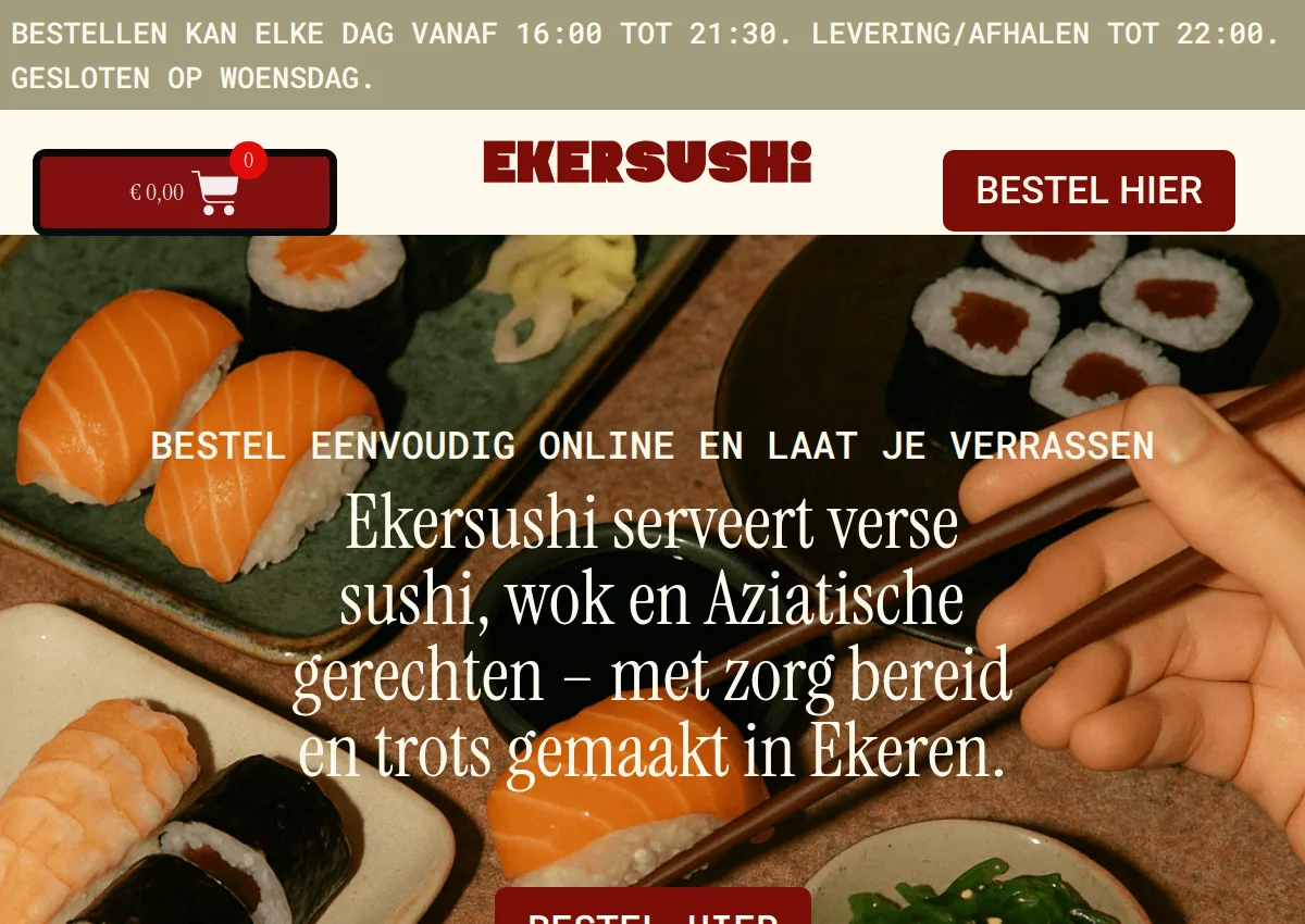 Store homepage