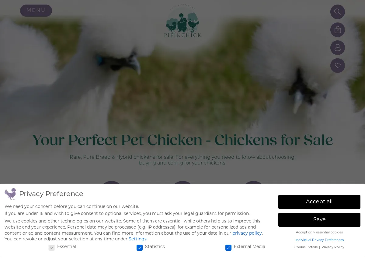 Store homepage