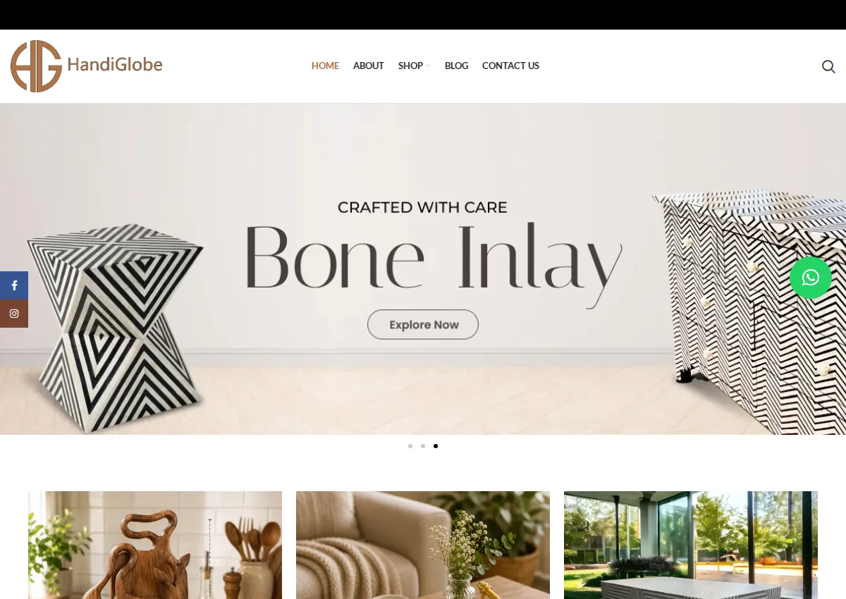 Store homepage
