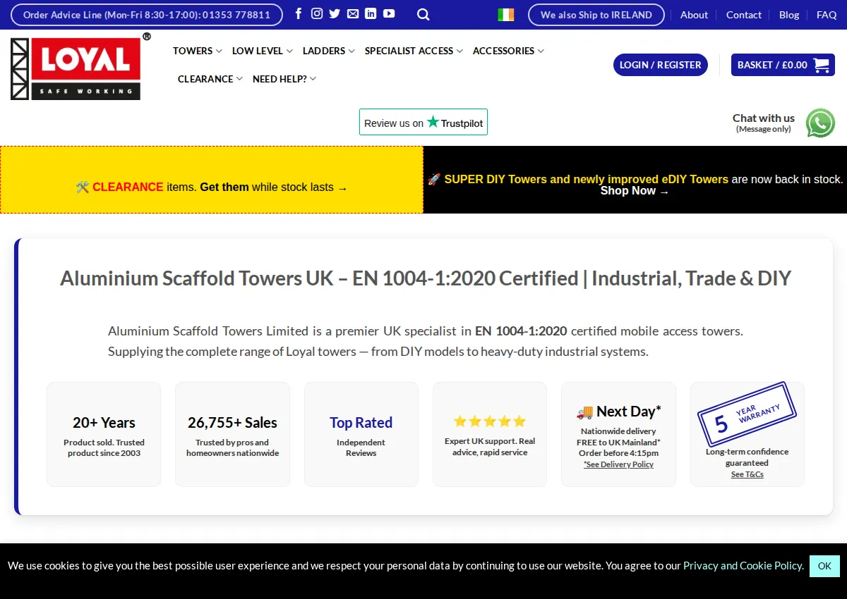 Store homepage