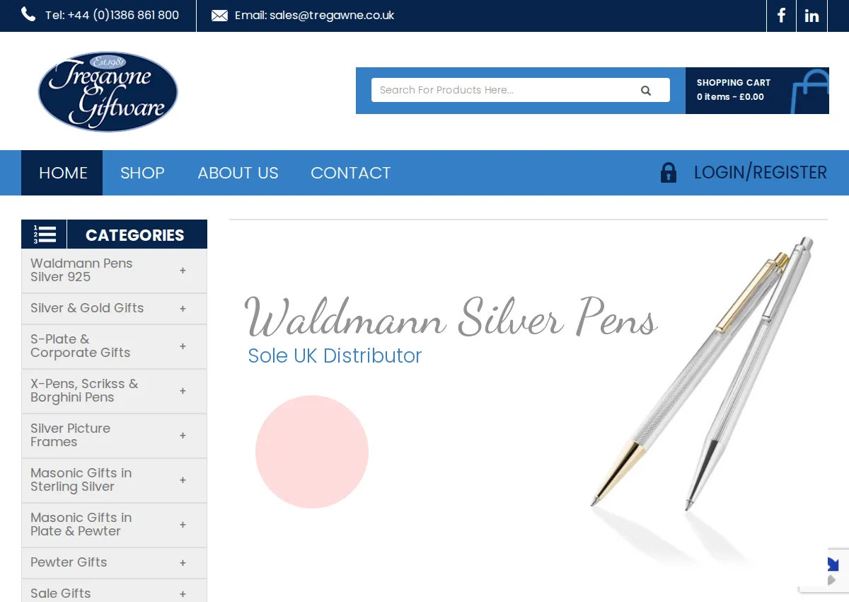Store homepage