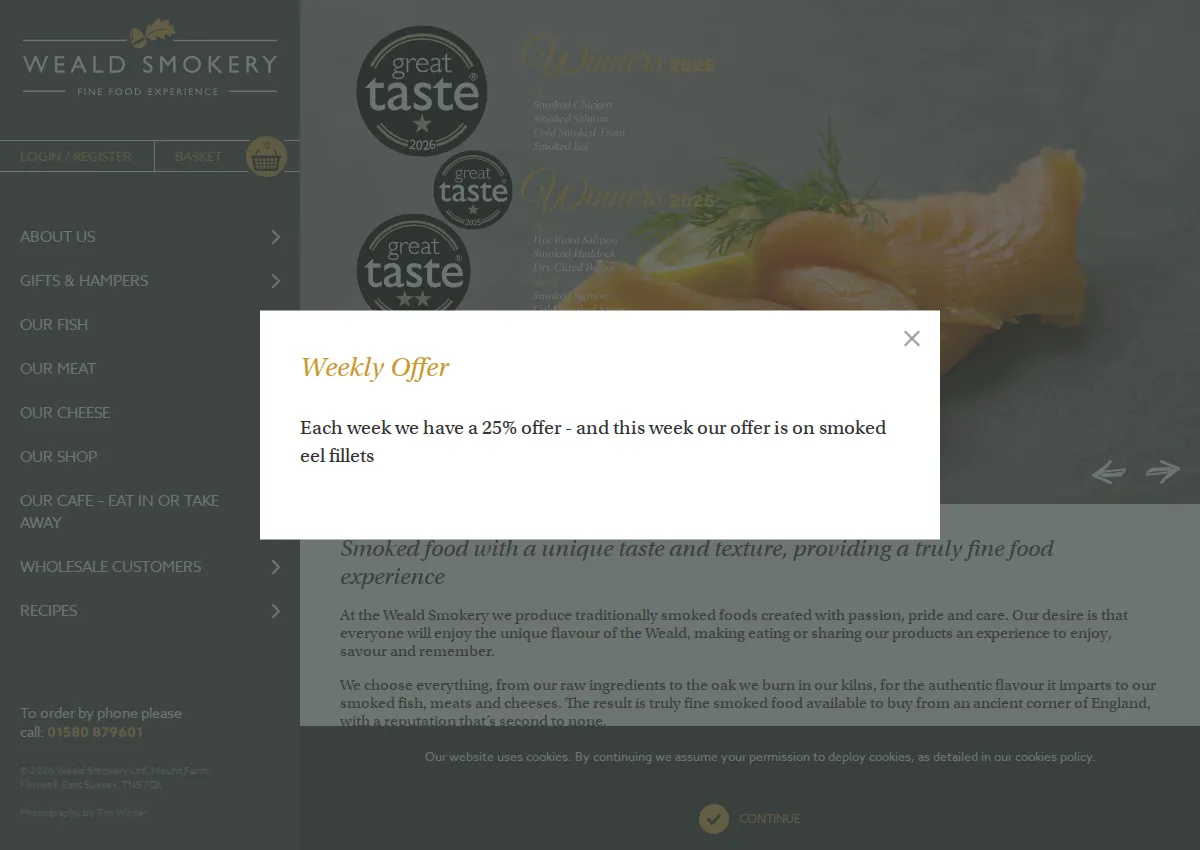 Store homepage