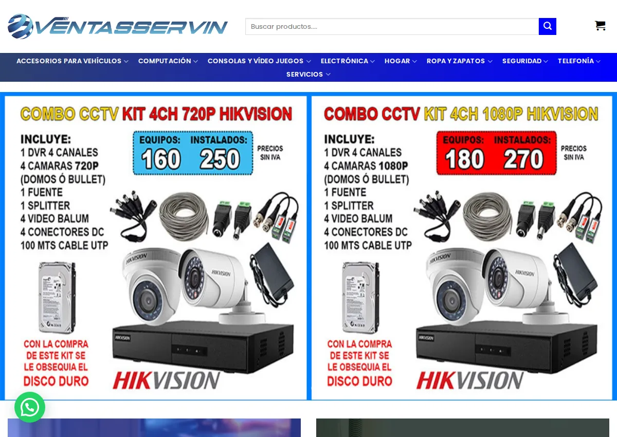 Store homepage