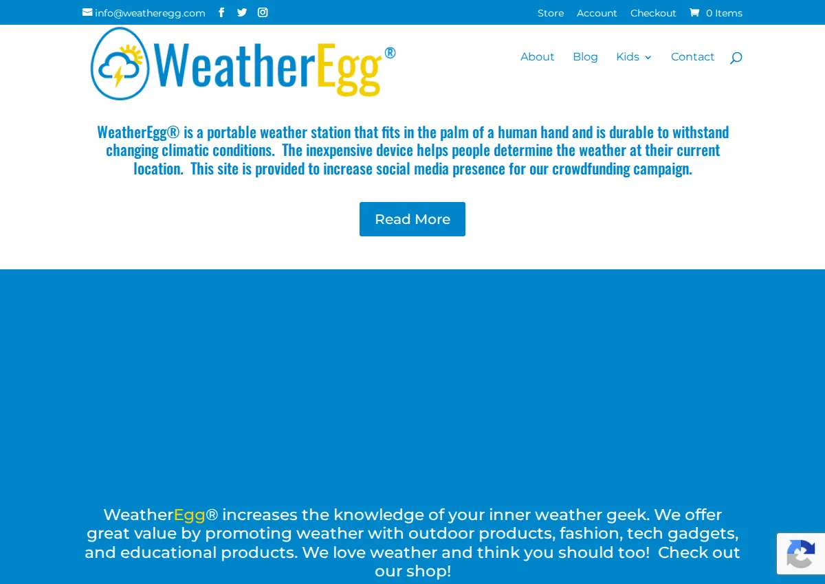 Store homepage