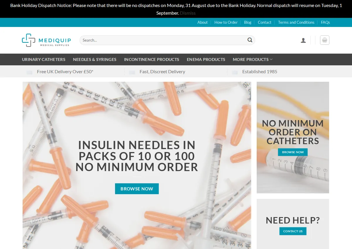 Store homepage