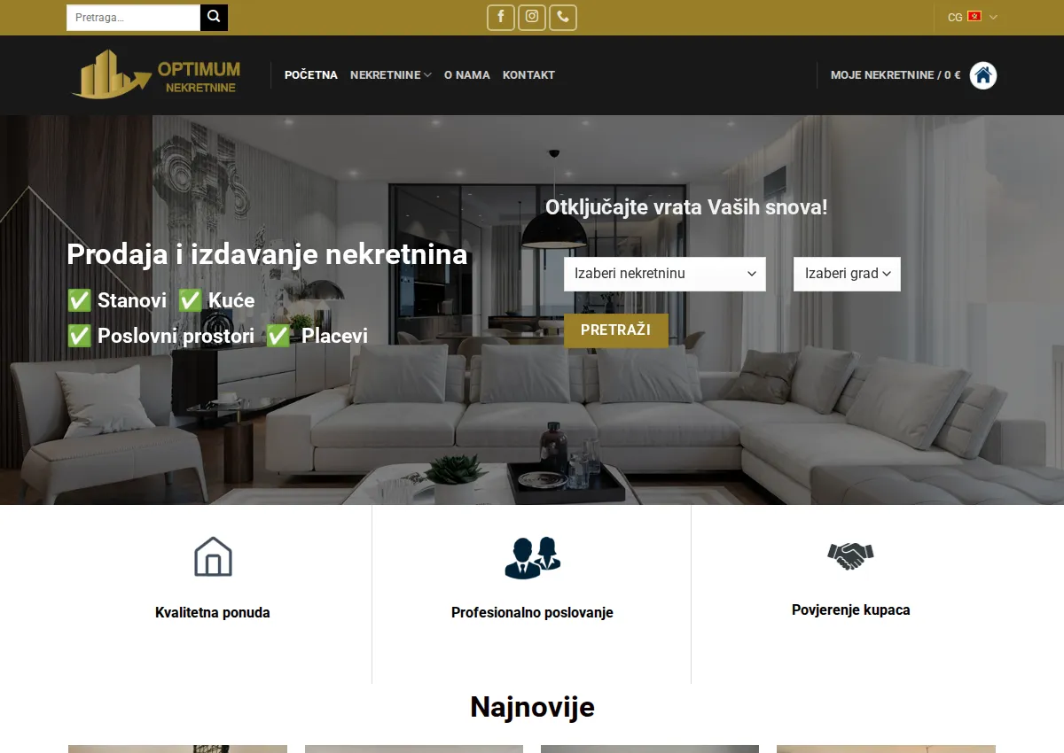 Store homepage