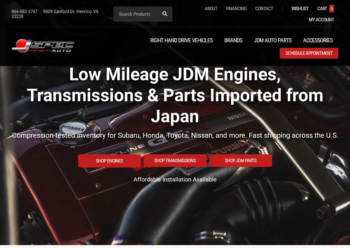 Store homepage