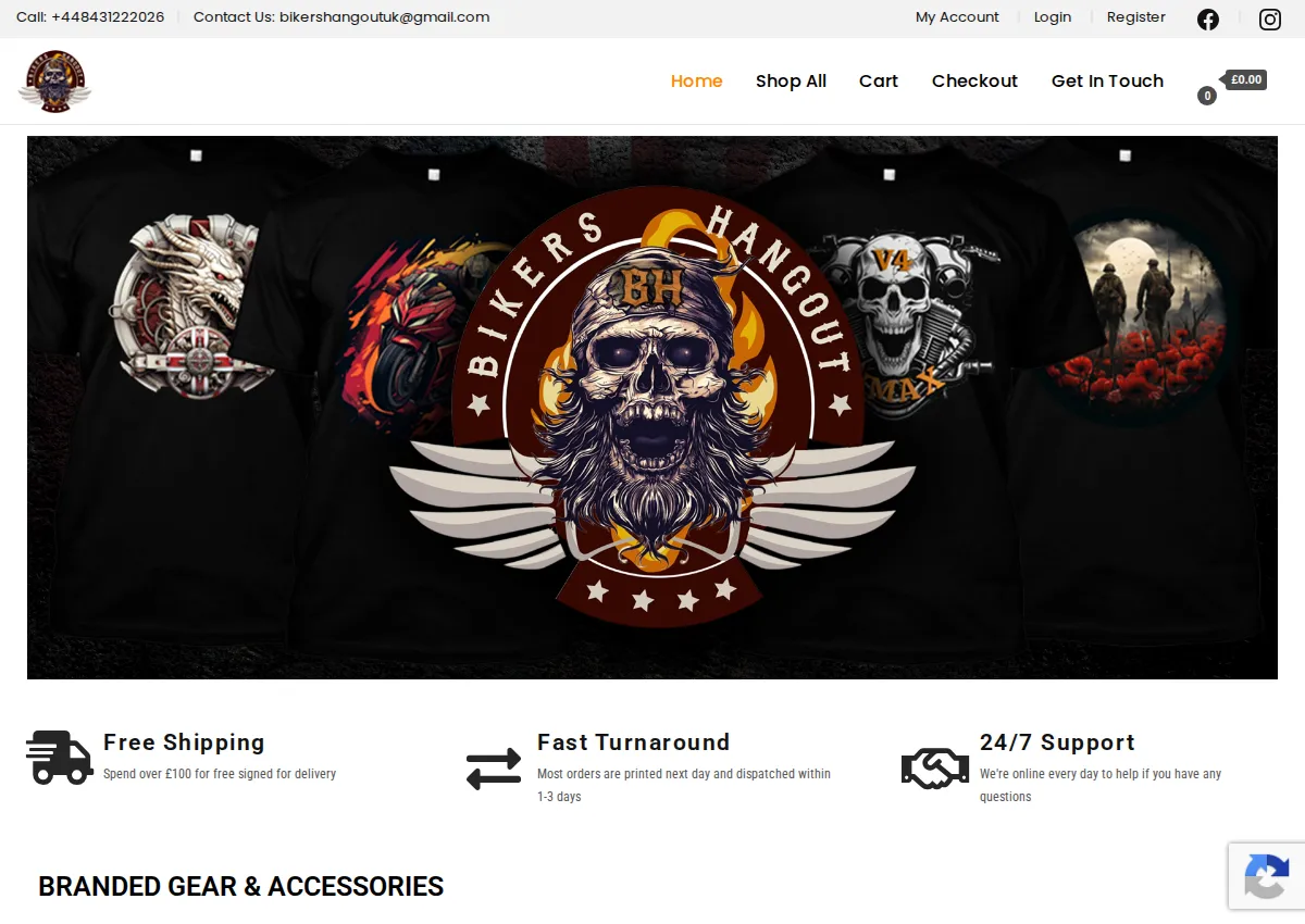 Store homepage