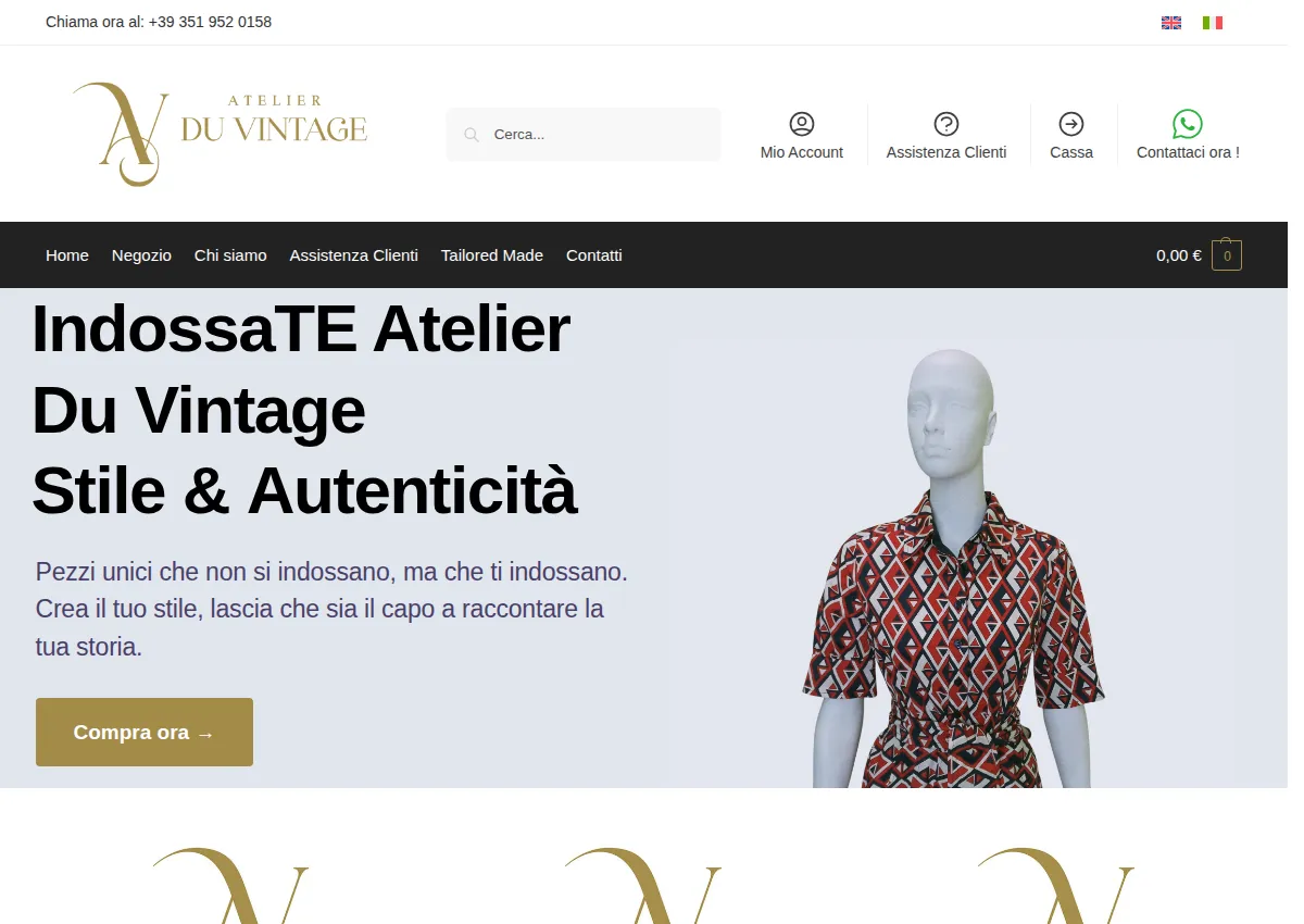 Store homepage