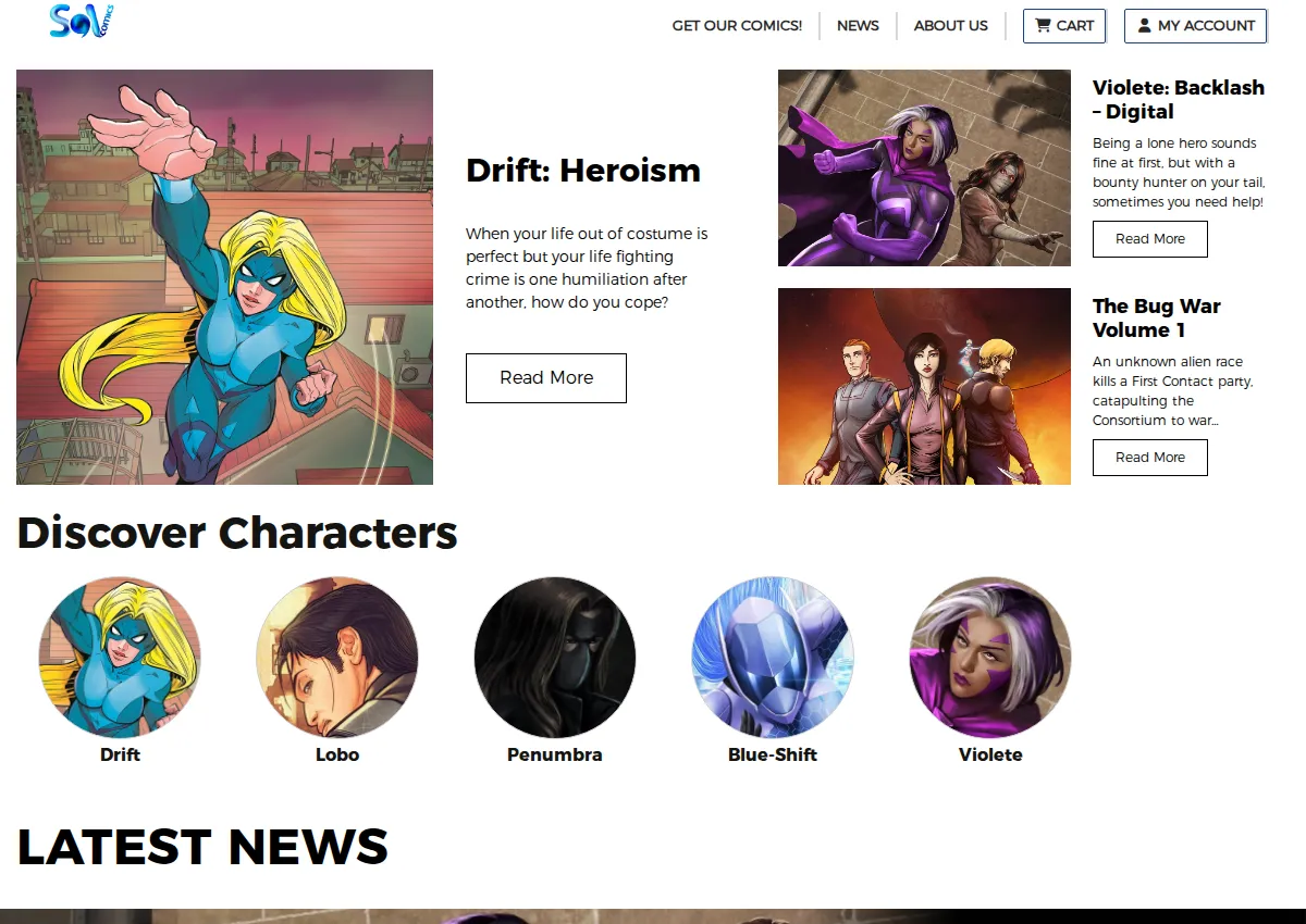 Store homepage