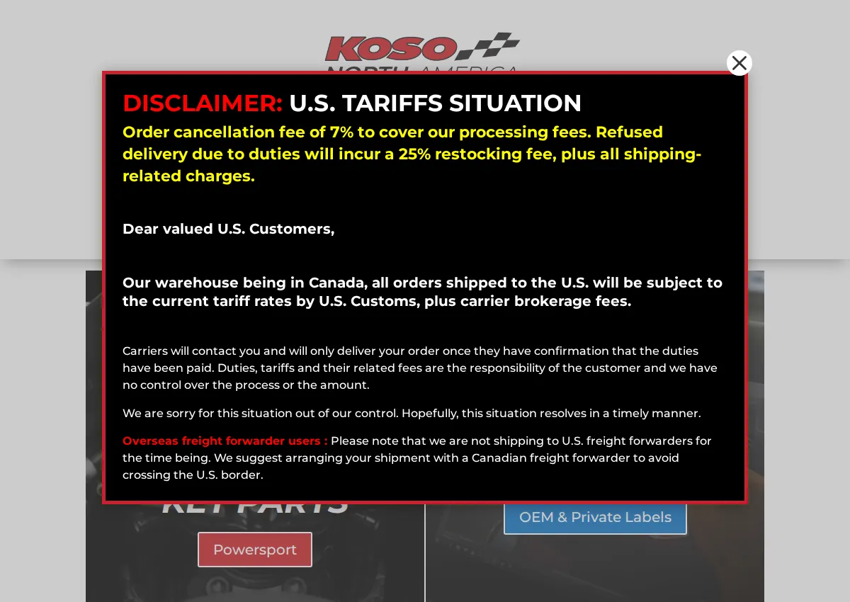 Store homepage