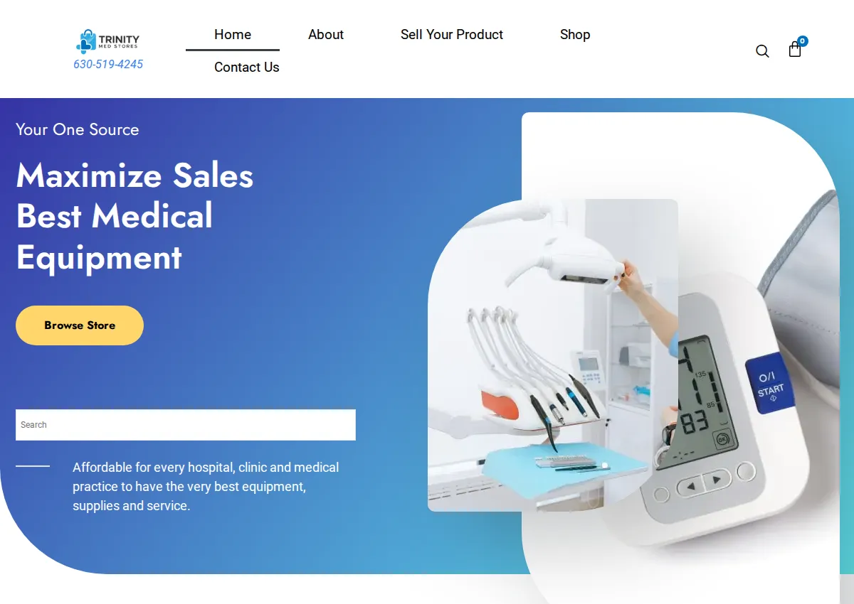 Store homepage