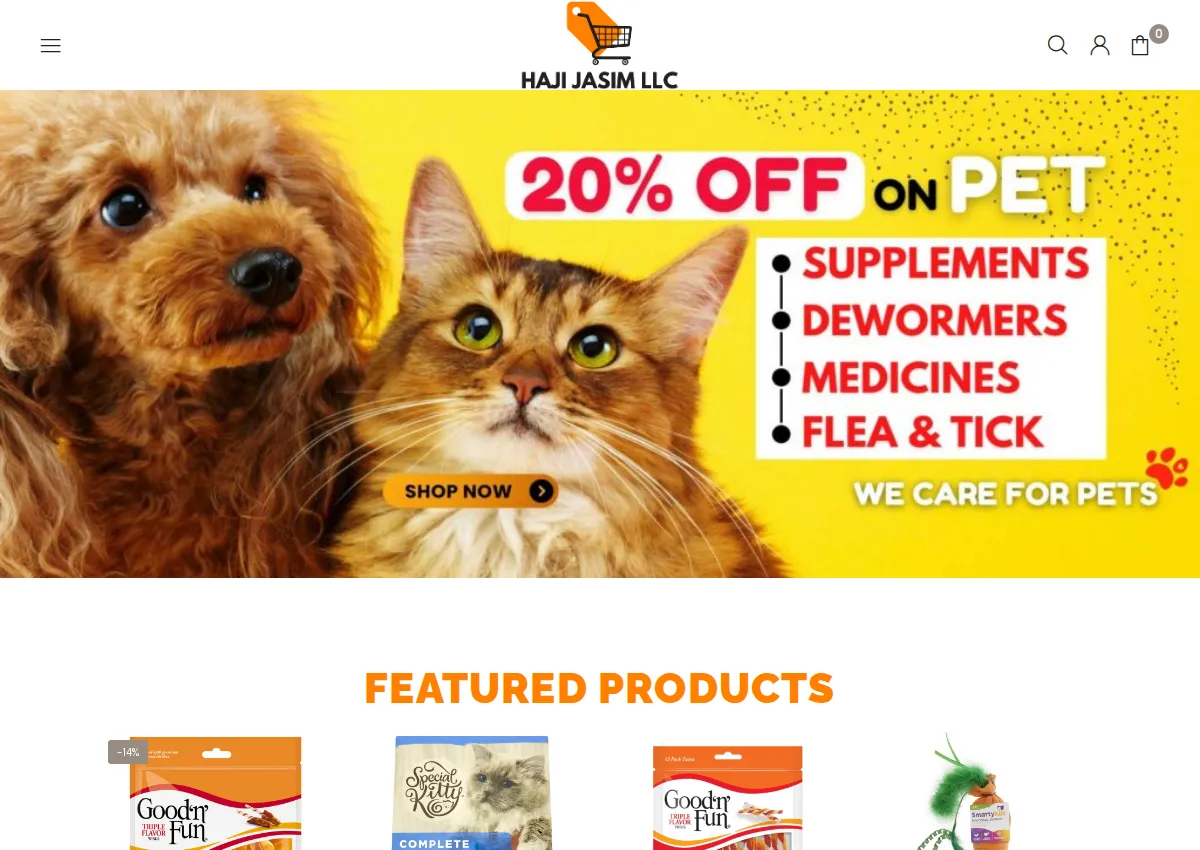 Store homepage
