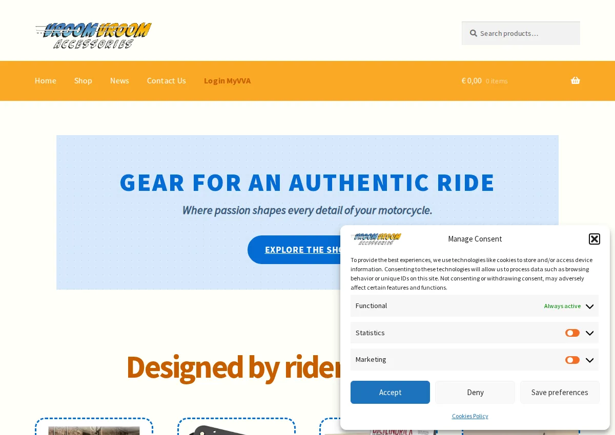Store homepage
