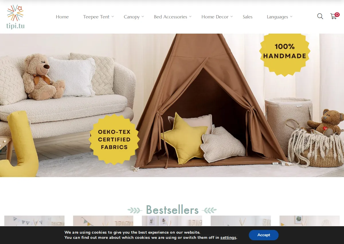 Store homepage