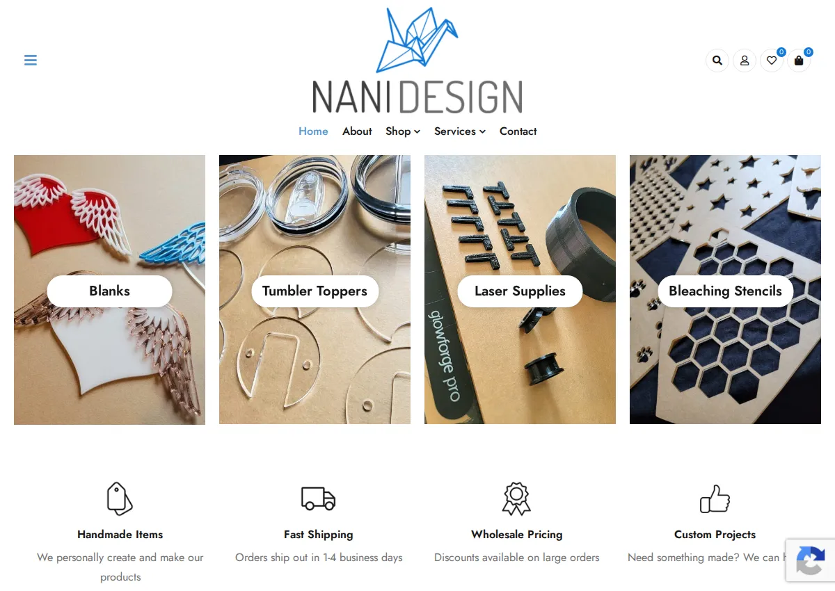 Store homepage