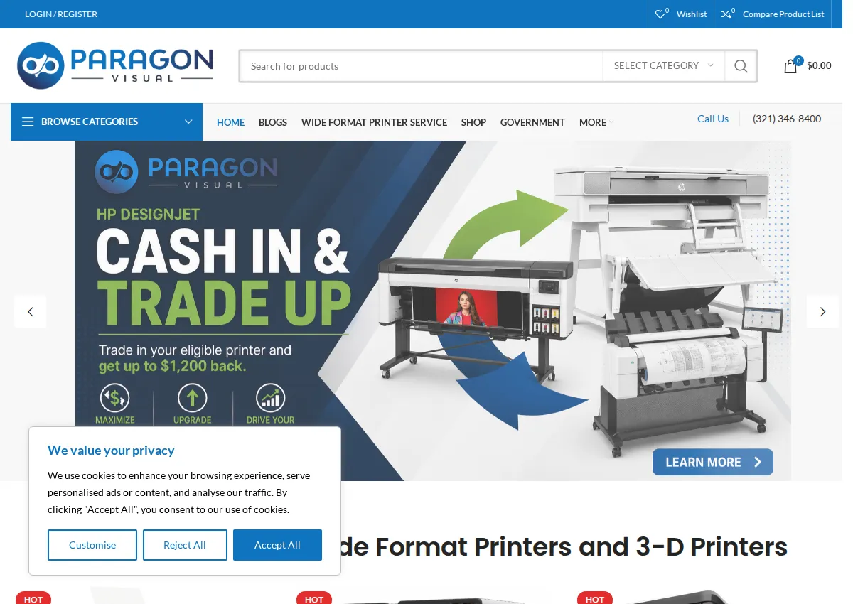 Store homepage
