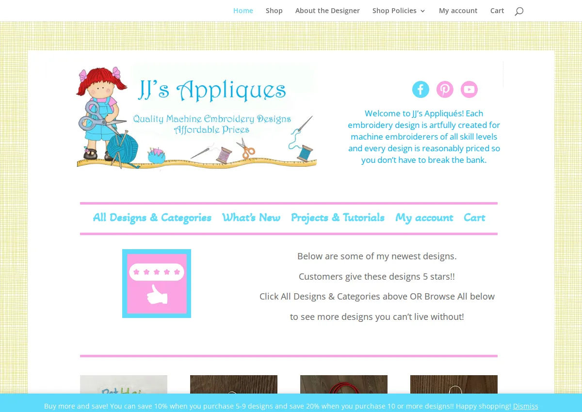 Store homepage