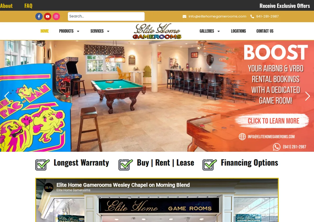 Store homepage