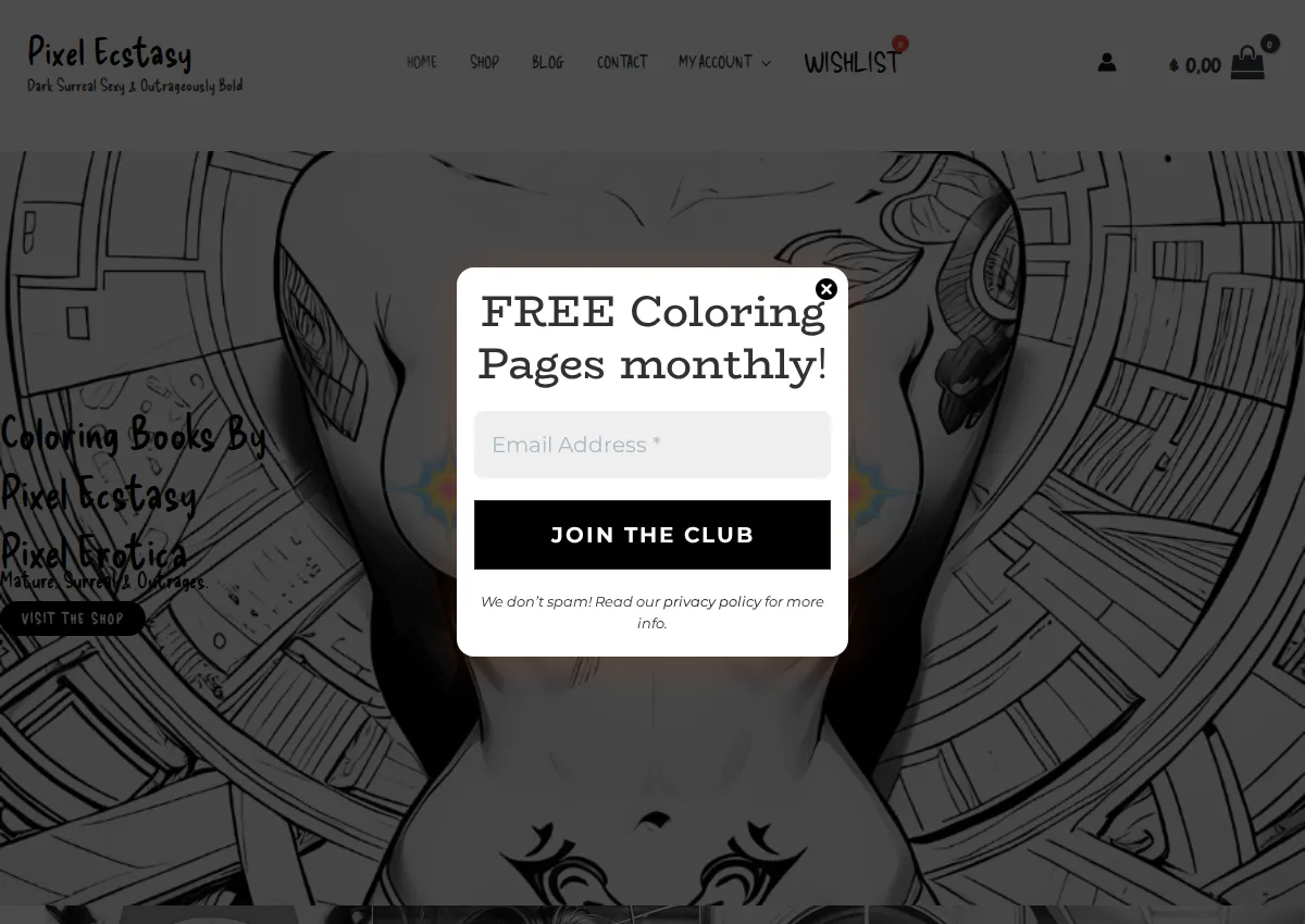 Store homepage