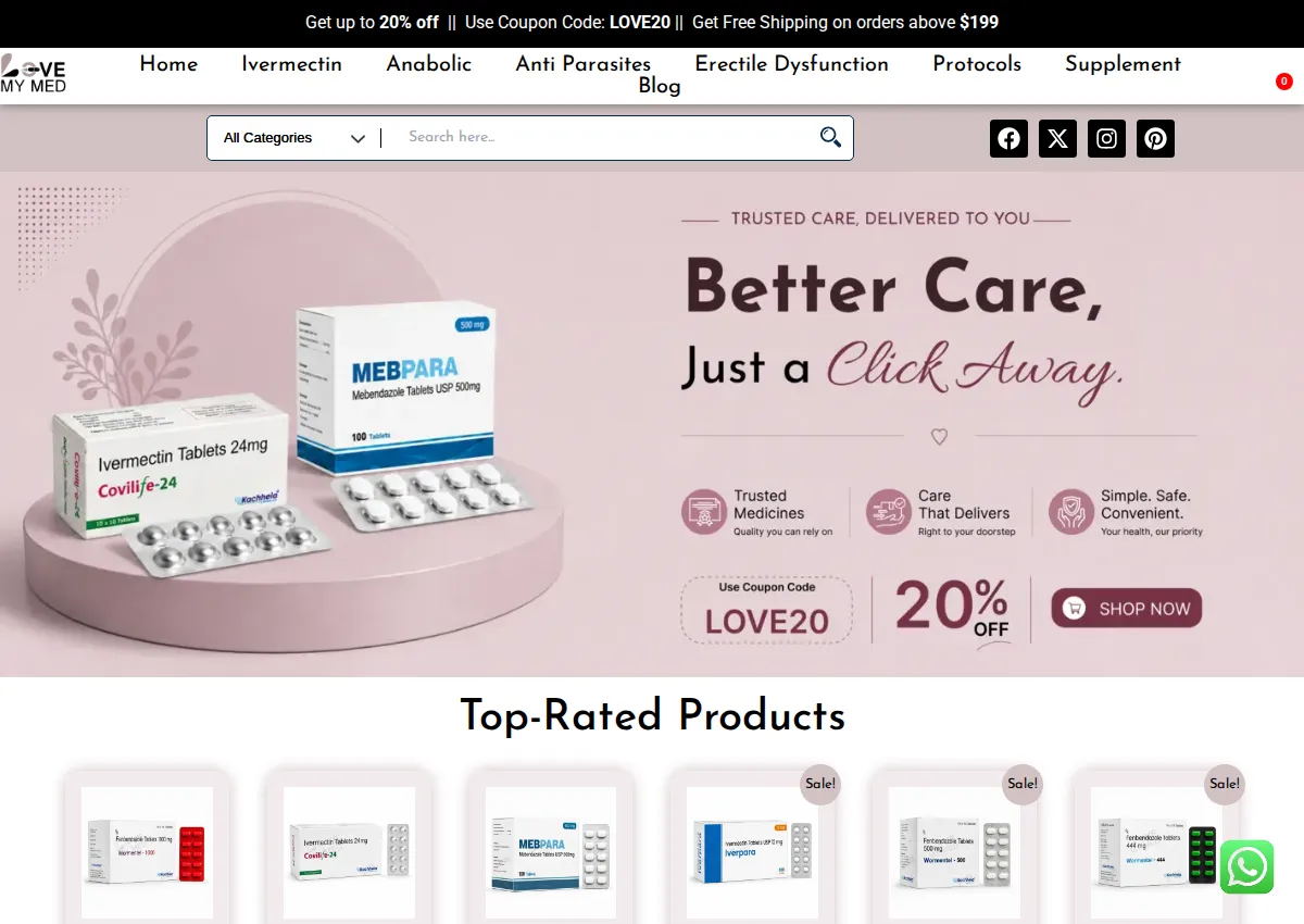 Store homepage