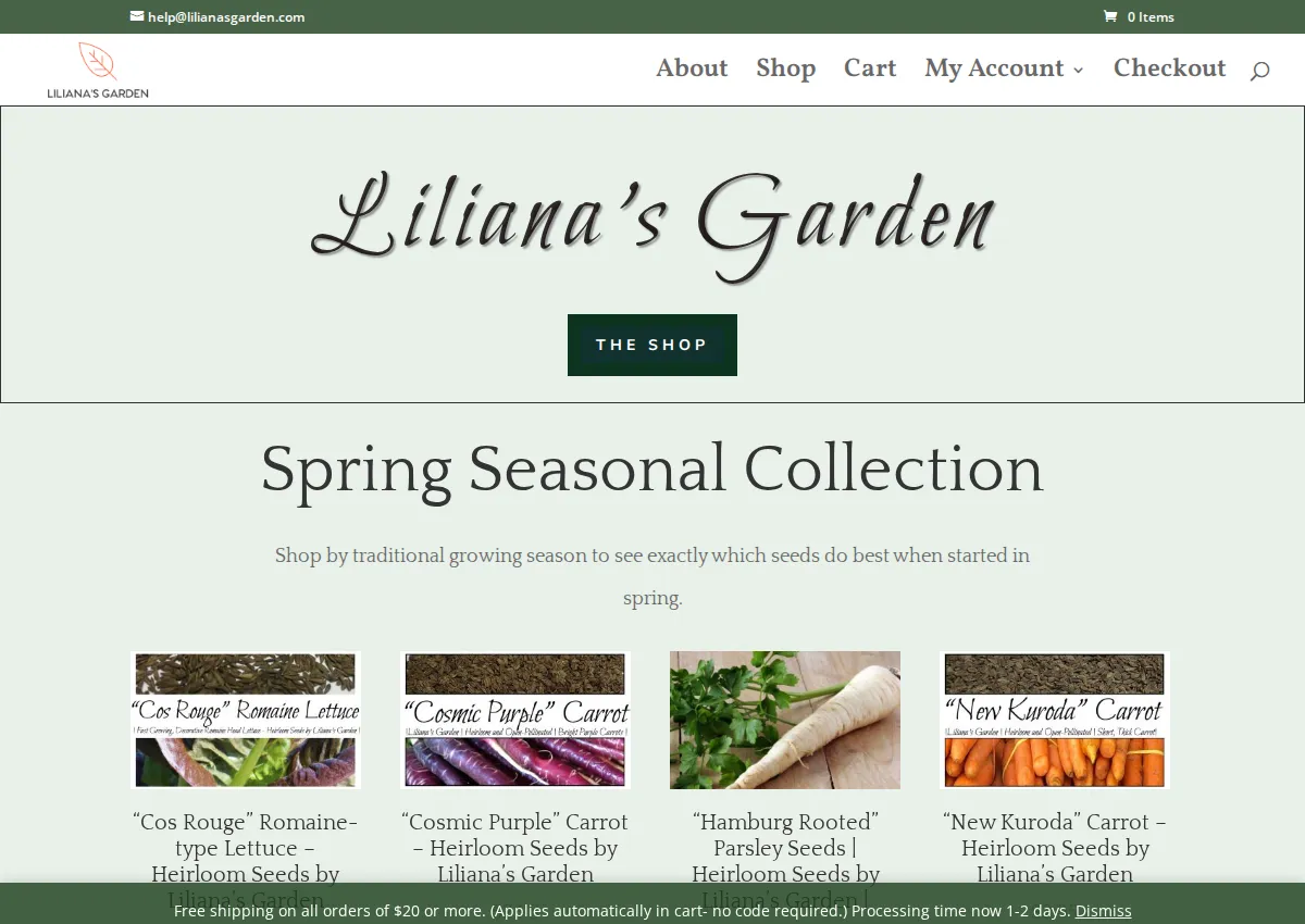 Store homepage