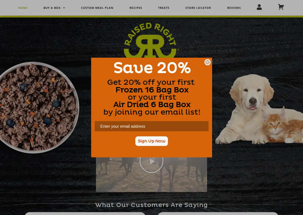 Store homepage