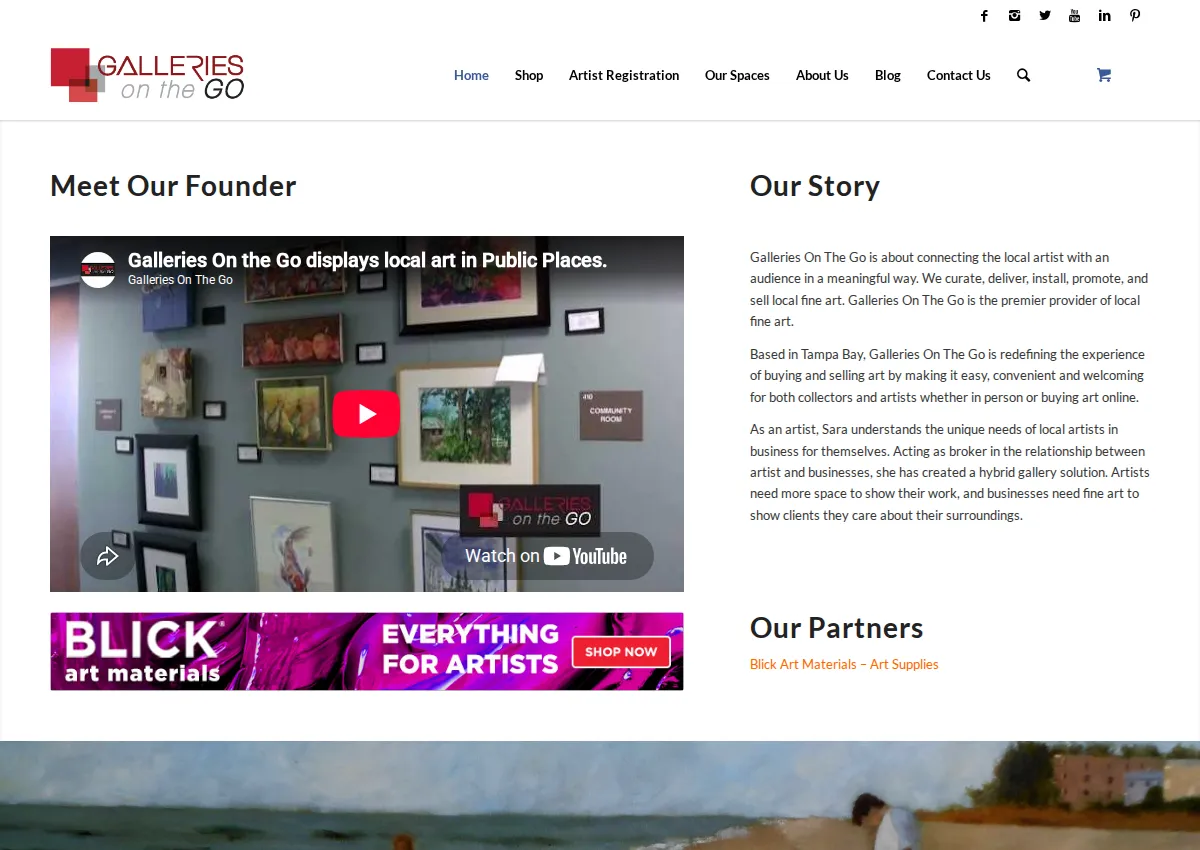 Store homepage