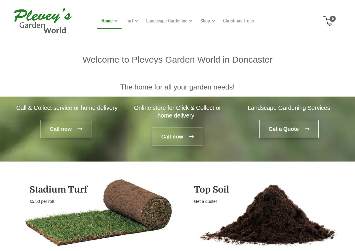 Store homepage