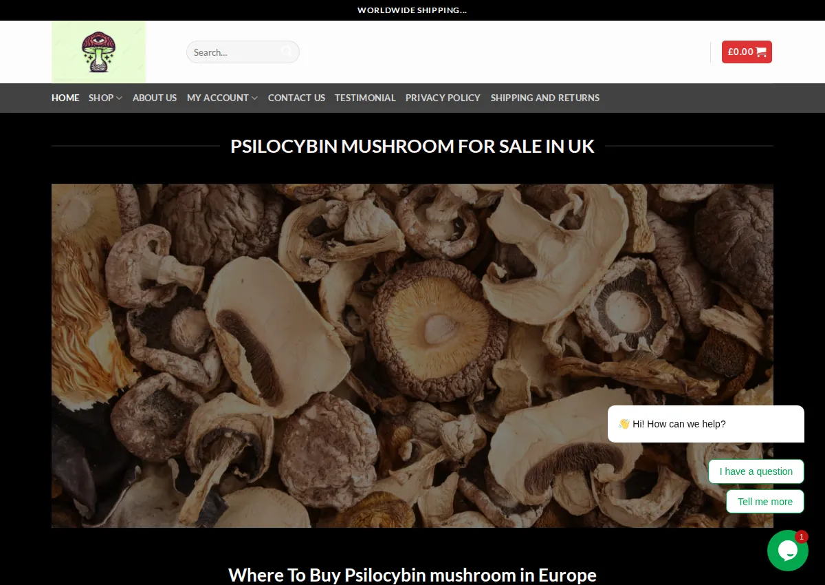 Store homepage
