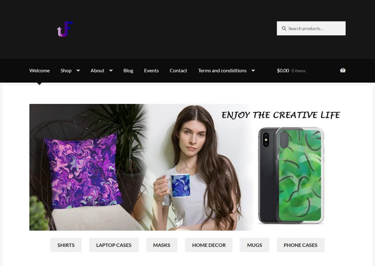 Store homepage