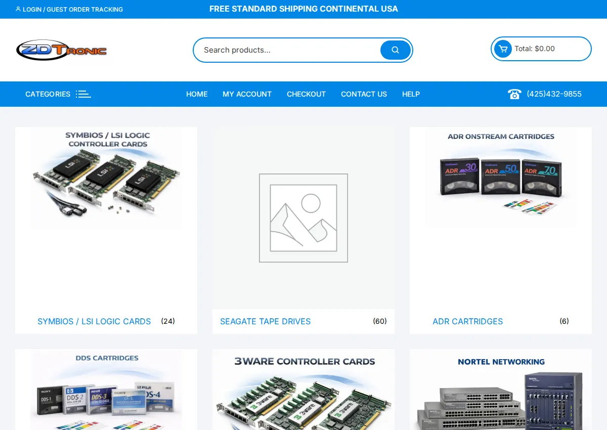 Store homepage