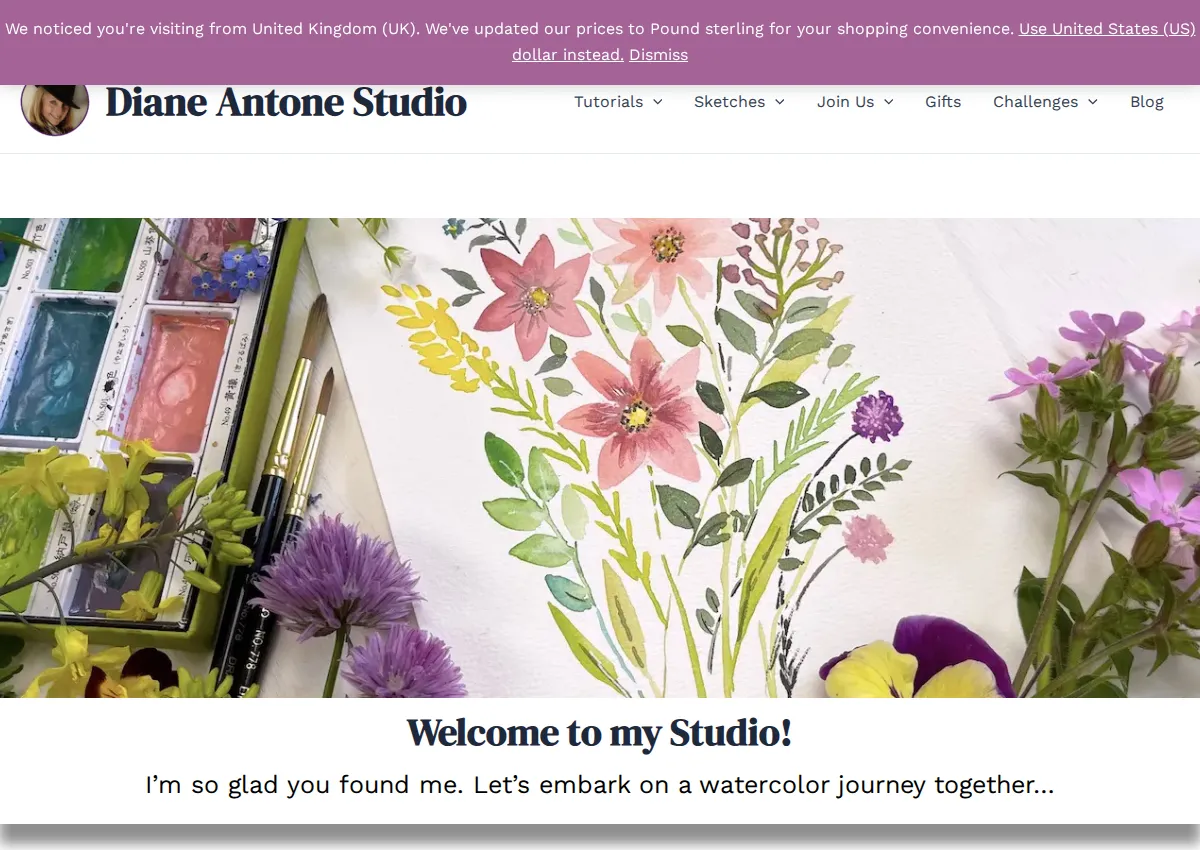 Store homepage