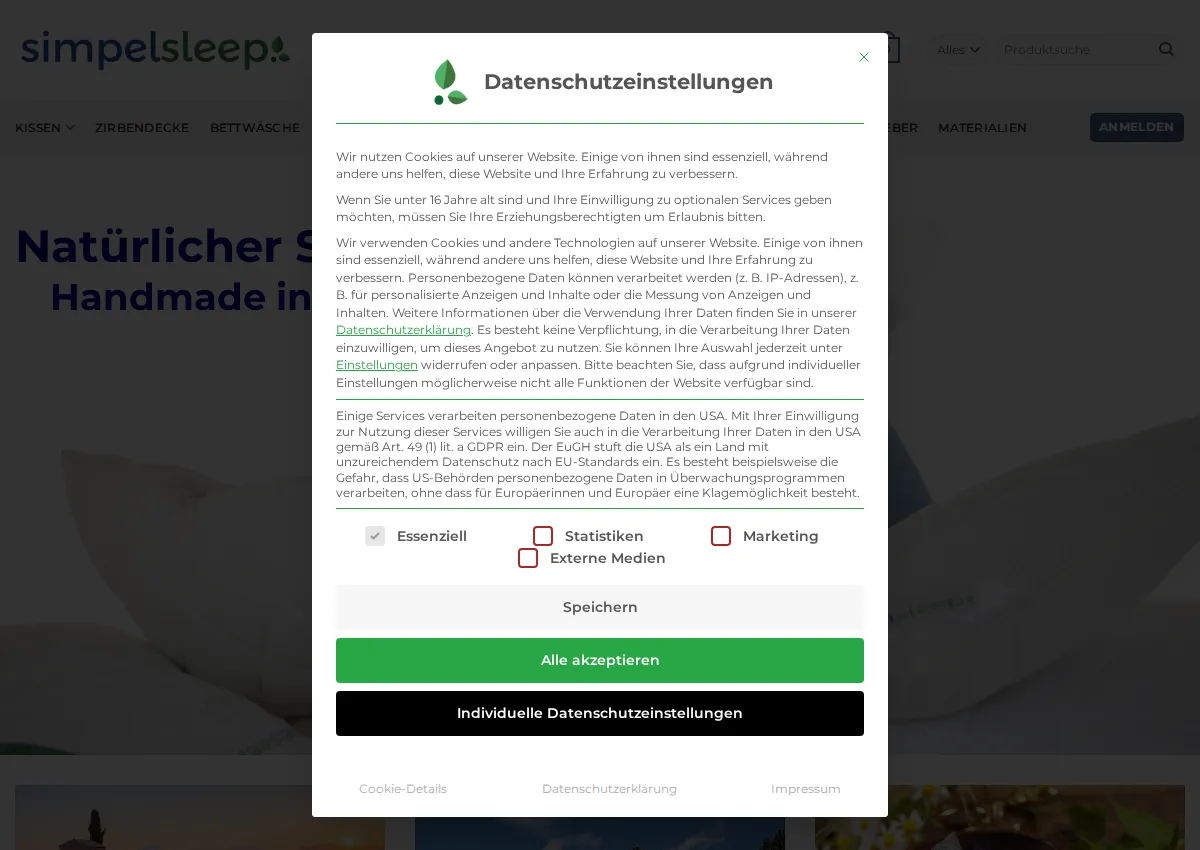 Store homepage