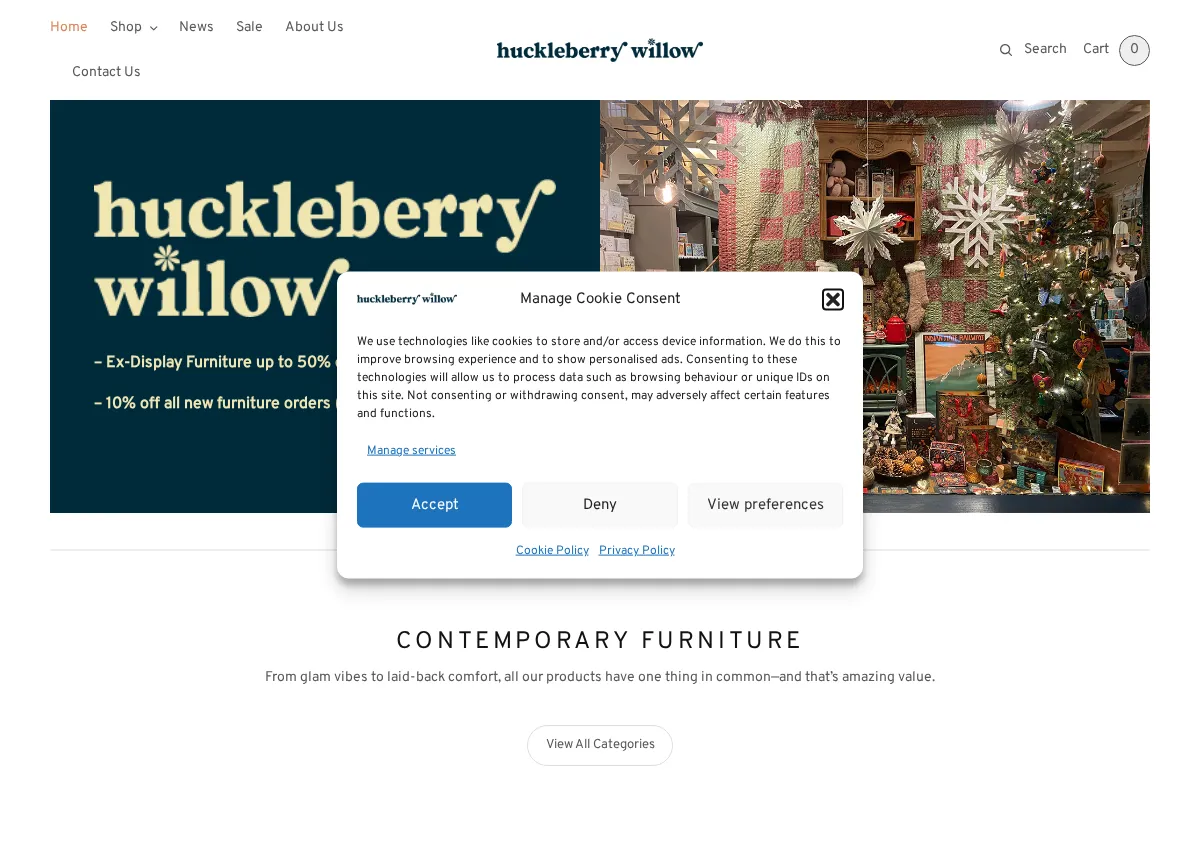 Store homepage
