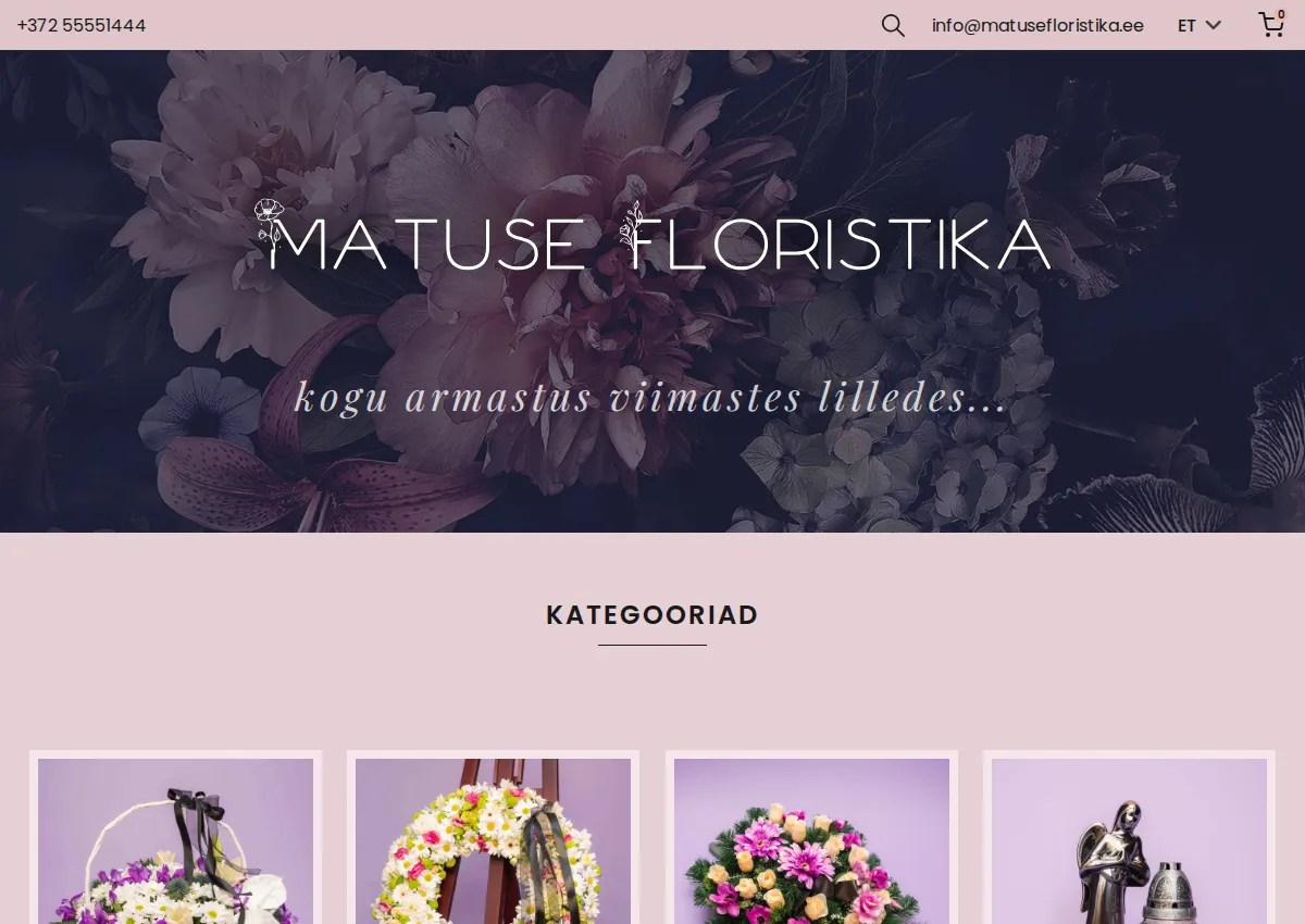 Store homepage