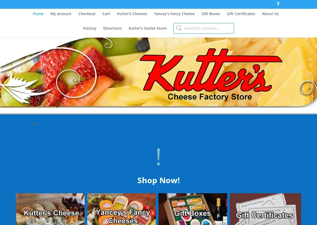 Store homepage