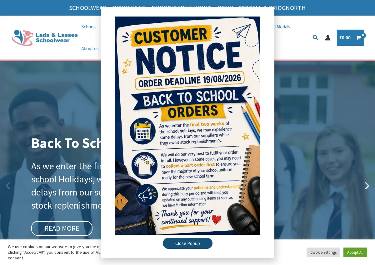 Store homepage