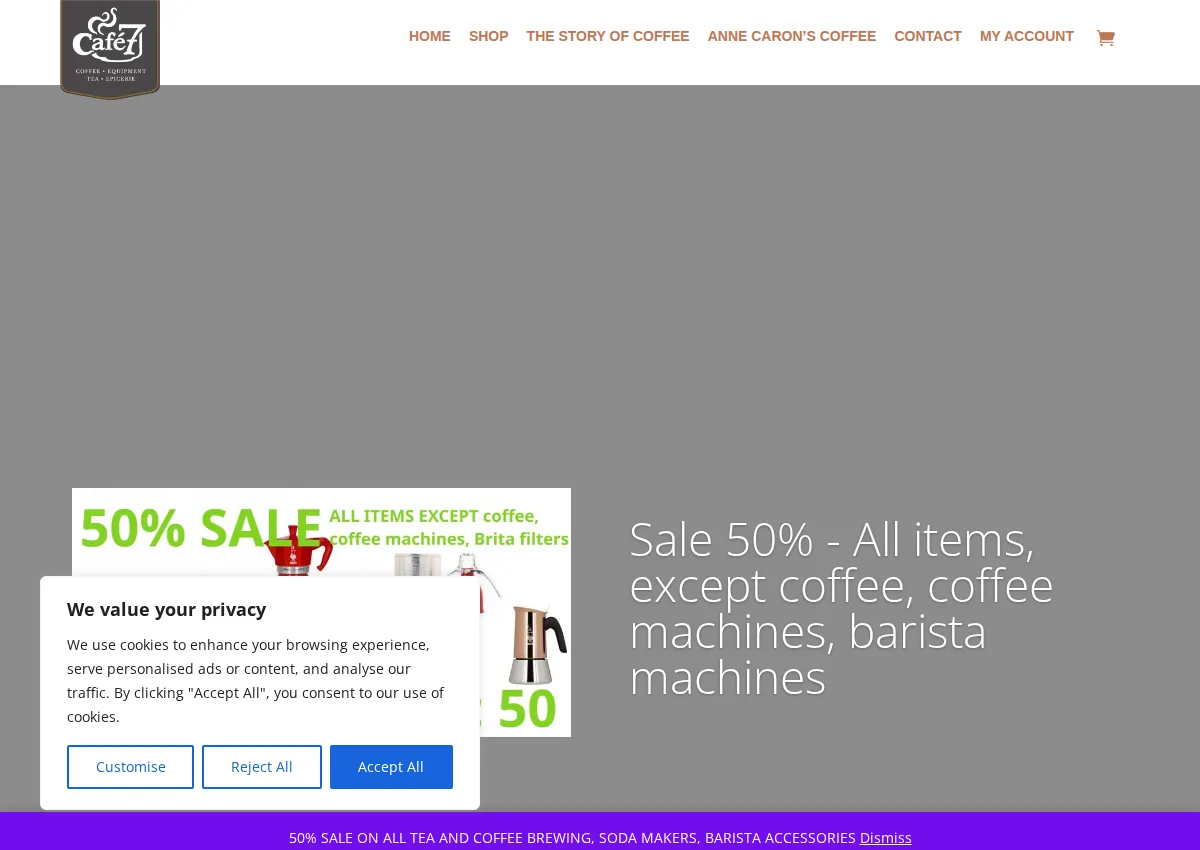 Store homepage