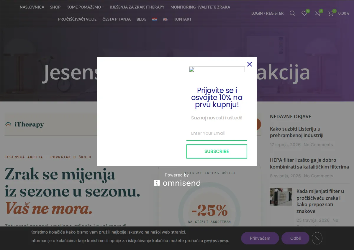 Store homepage