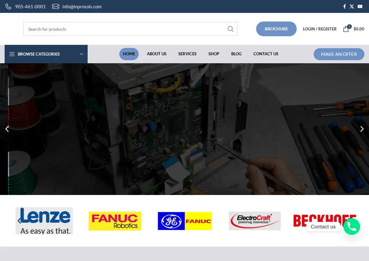Store homepage
