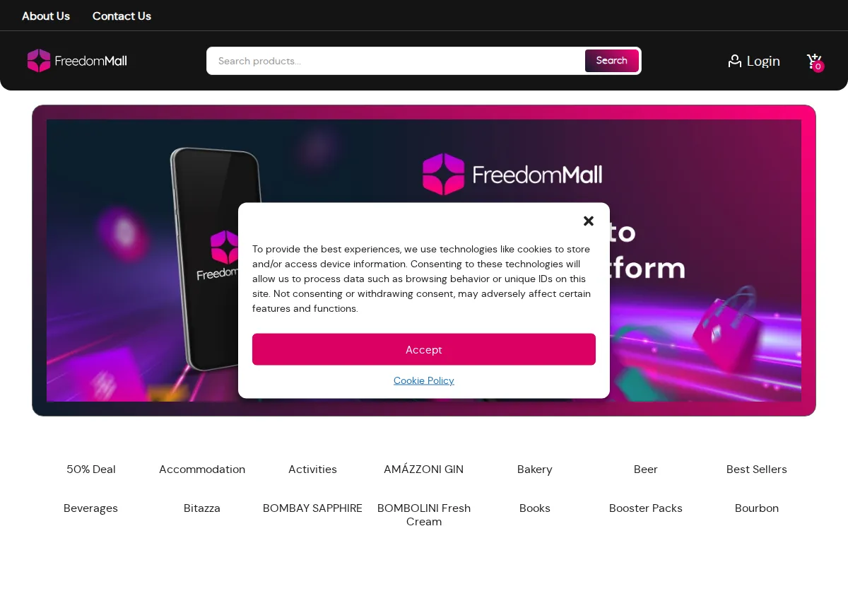 Store homepage