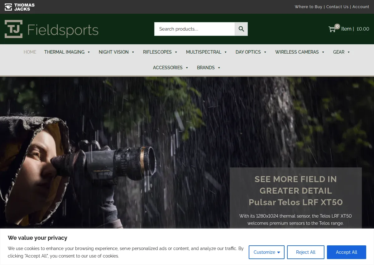 Store homepage