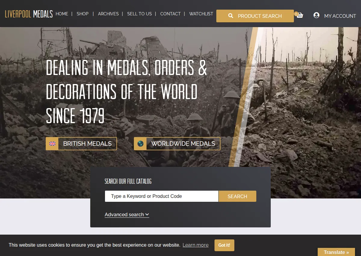 Store homepage