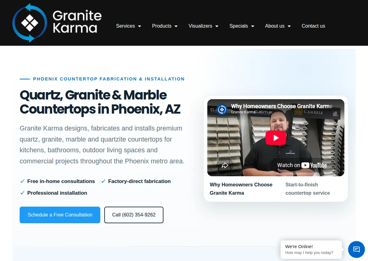 Store homepage